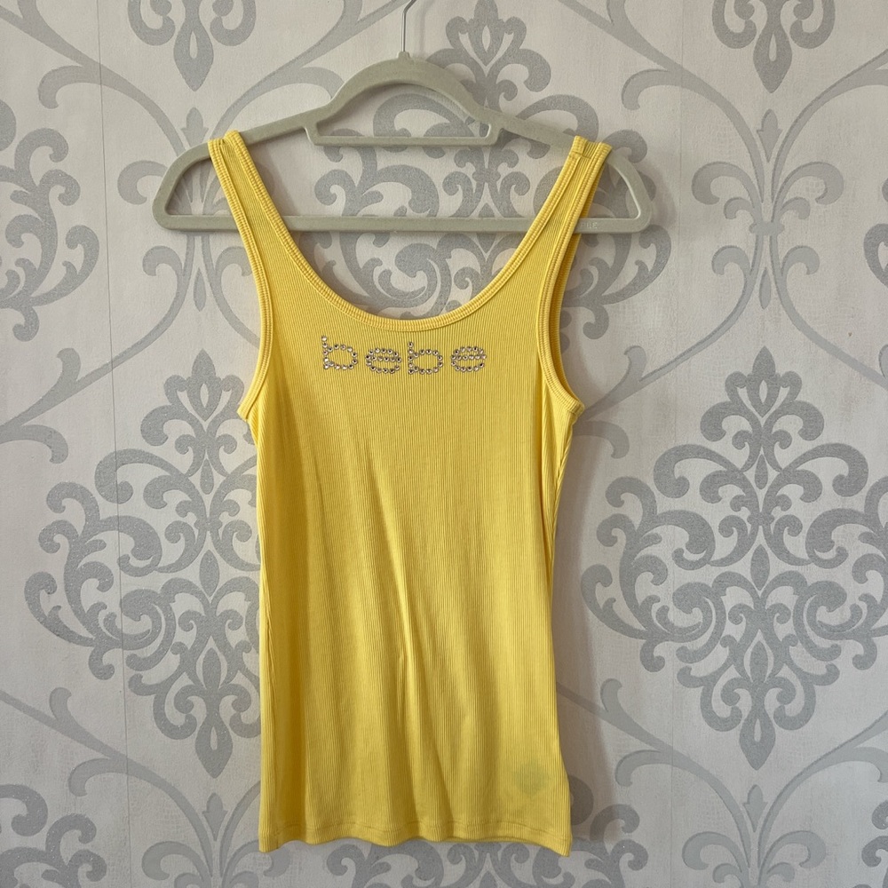 Vintage Bebe yellow tank top - Picture 1 of 2